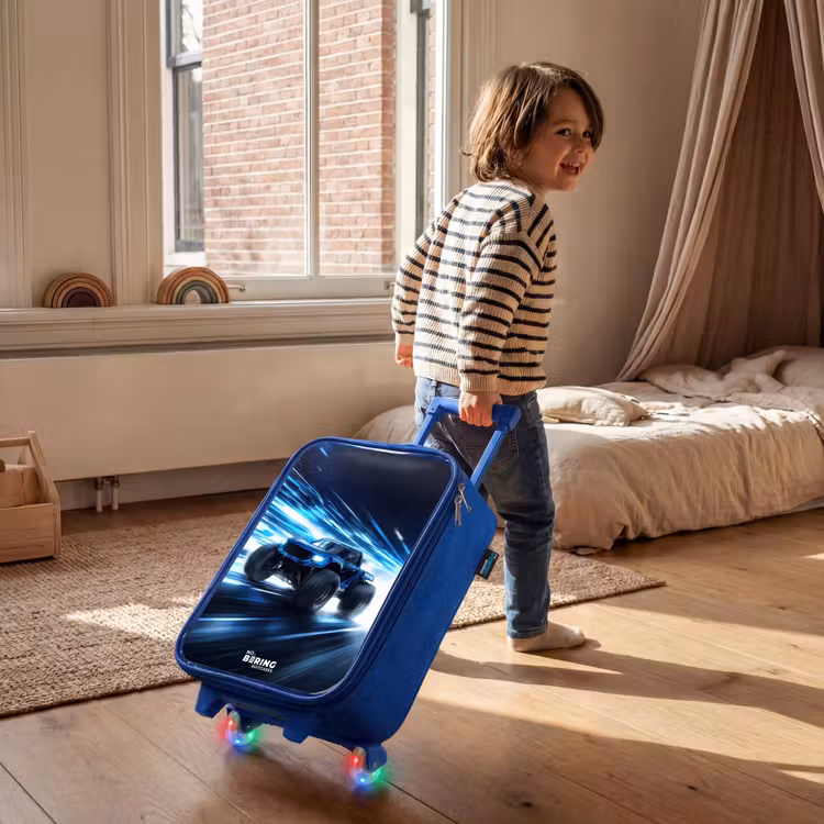 Children's suitcase - Blue - Monster truck races through light speed — 2