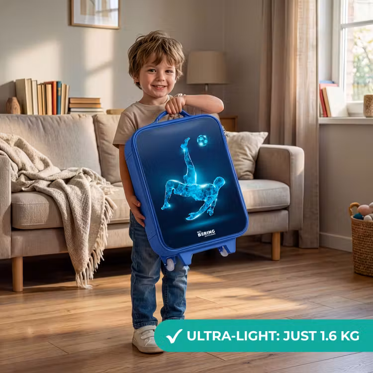 Children's suitcase - Blue - Omake in blue neon soccer — 3