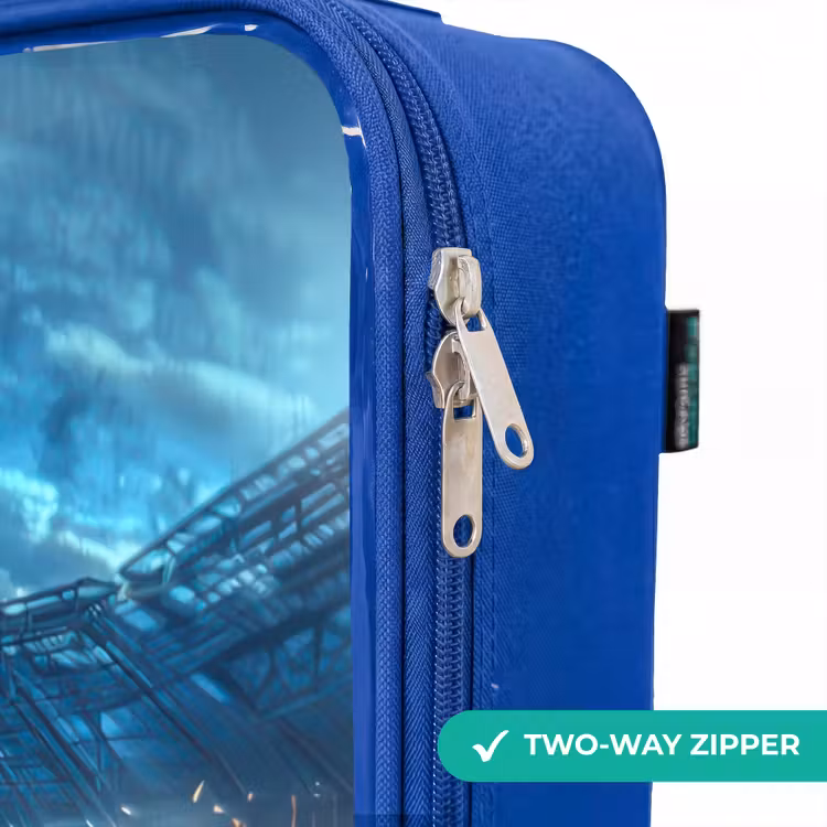 Children's suitcase - Blue - T-Rex as soccer player in full stadium — 6
