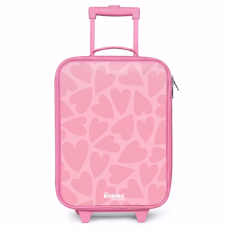 Children's suitcase - Pink - Pink hearts pattern — 1