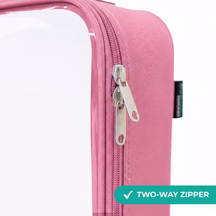 Children's suitcase - Pink - Penguin with pink bow and ice drops — 4