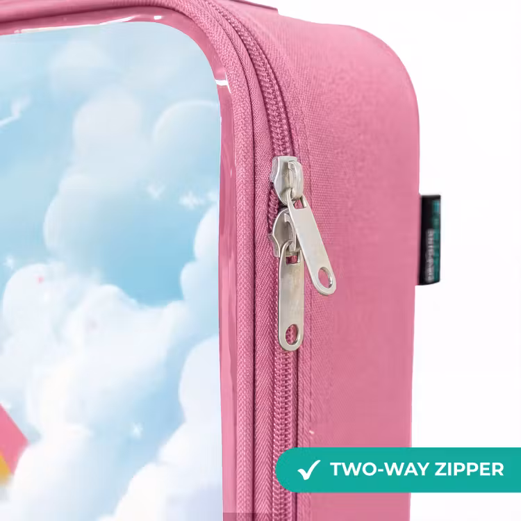 Children's suitcase - Pink - Princess and dino in a colorful world — 4