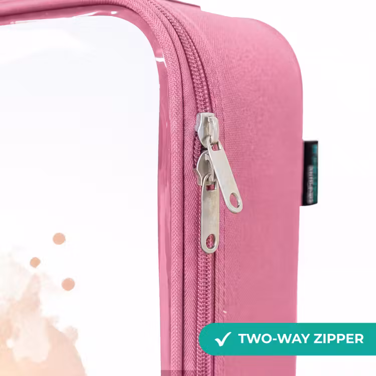 Children's suitcase - Pink - Unicorn with pink mane among pastel flowers — 4