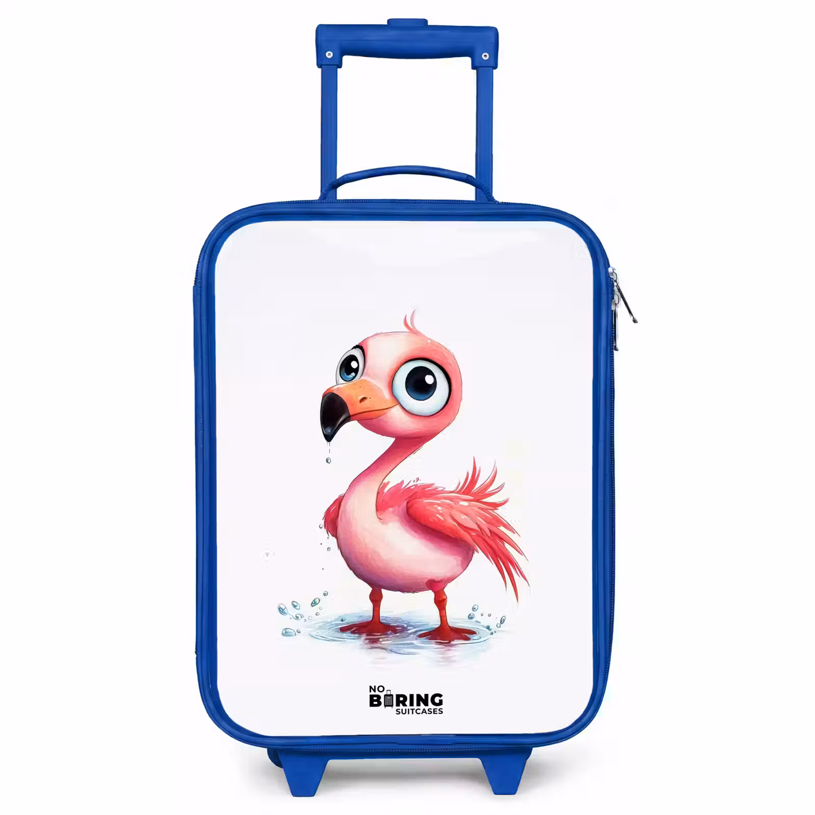 Children's suitcase - Blue - Pink flamingo in the water — 1