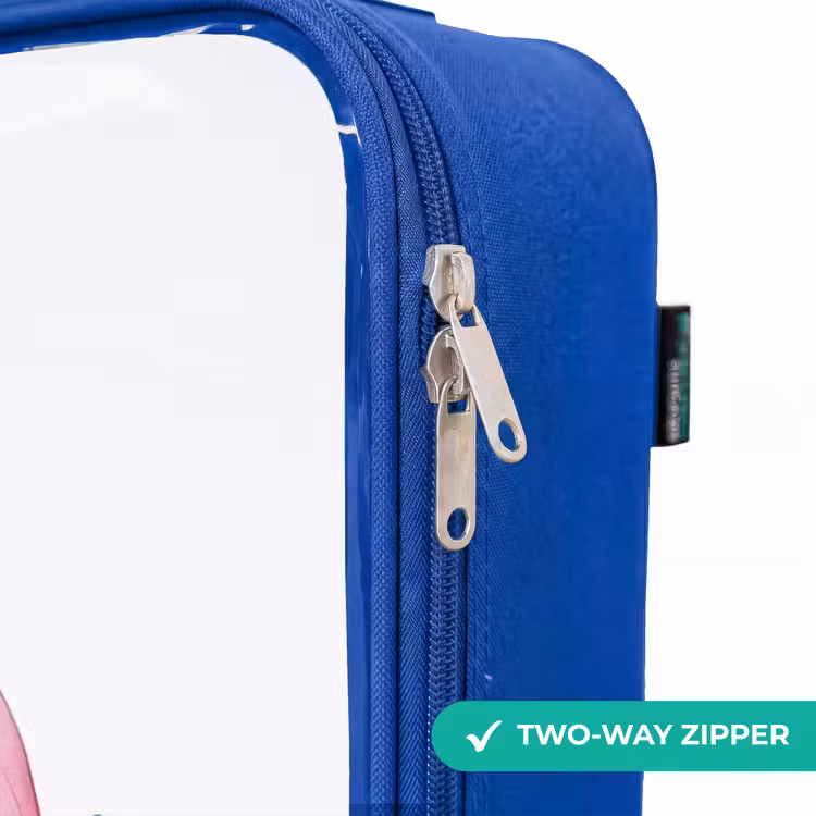Children's suitcase - Blue - Mermaid with pink hair and blue tail among bubbles — 6