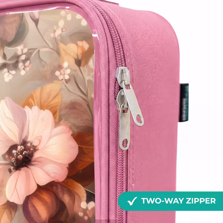 Children's suitcase - Pink - Birds with pink flowers — 4