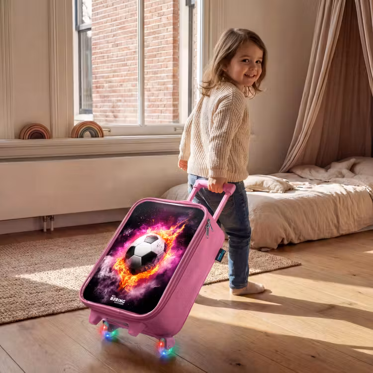 Children's suitcase - Pink - Soccer in pink fire explosion — 2