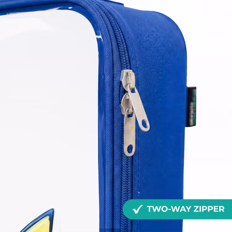 Children's suitcase - Blue - Blue fish with yellow fins and happy look — 6