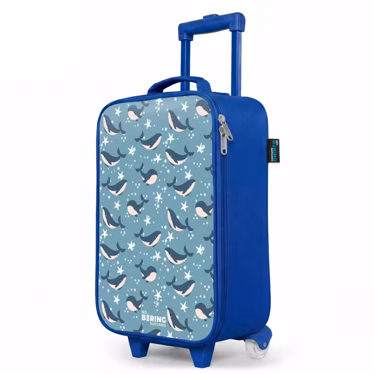 Children's suitcase - Blue - Dark blue whale pattern with starfish — 5