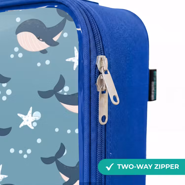 Children's suitcase - Blue - Dark blue whale pattern with starfish — 6