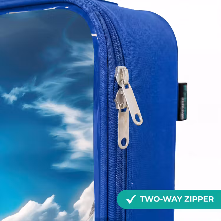 Children's suitcase - Blue - Polar bear and penguin in snowy mountain landscape — 6