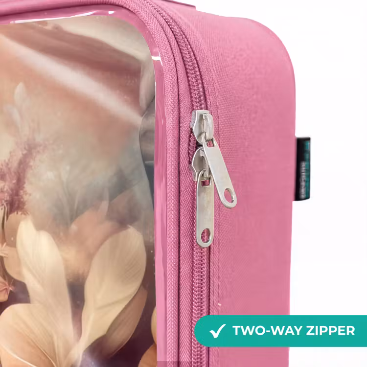 Children's suitcase - Pink - Sea turtle among flowers underwater — 4