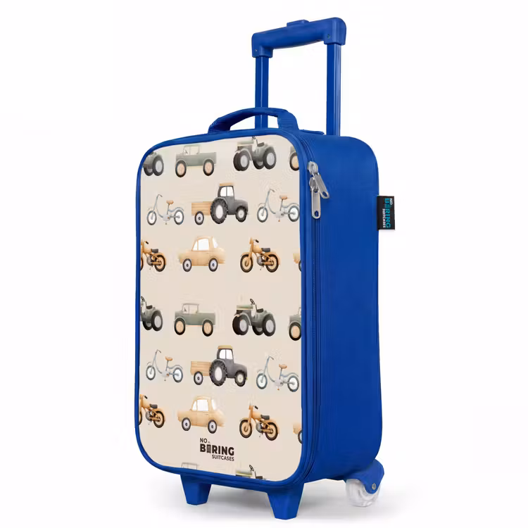 Children's suitcase - Blue - Retro vehicles pattern — 5