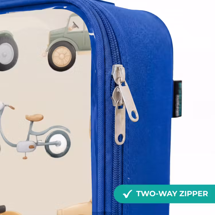 Children's suitcase - Blue - Retro vehicles pattern — 6