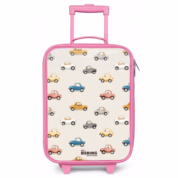 Children's suitcase - Pink - Colorful retro cars — 1