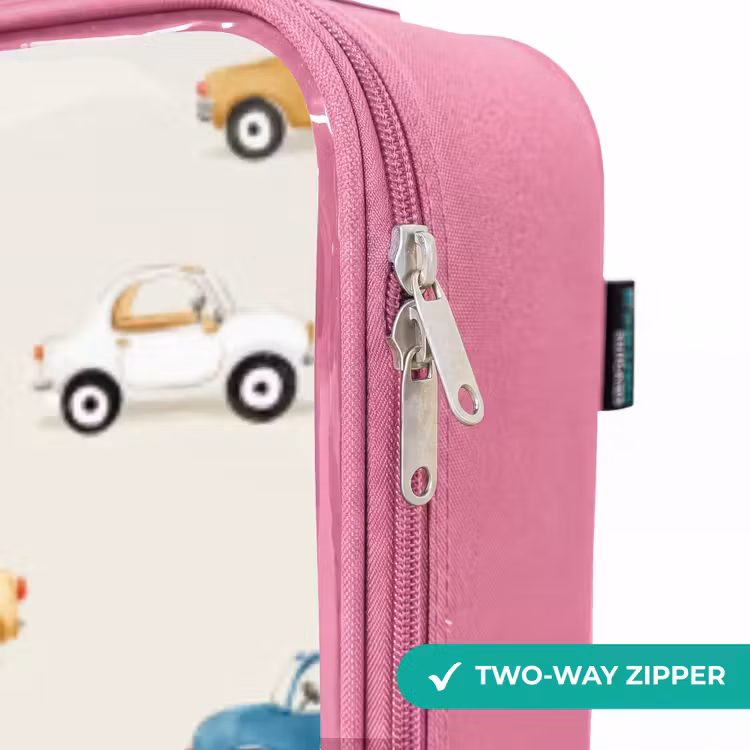 Children's suitcase - Pink - Colorful retro cars — 4