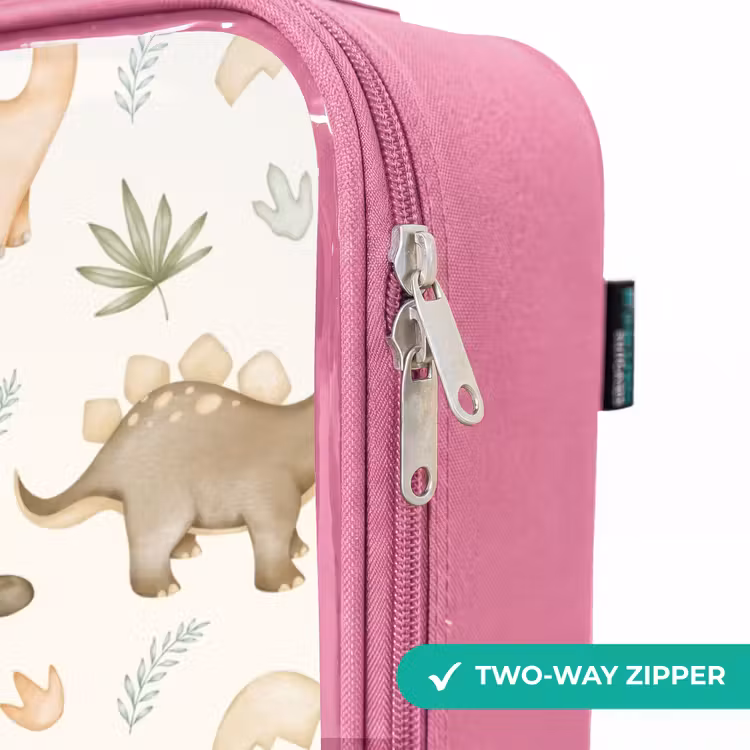 Children's suitcase - Pink - Dino pattern in pastel colors — 4