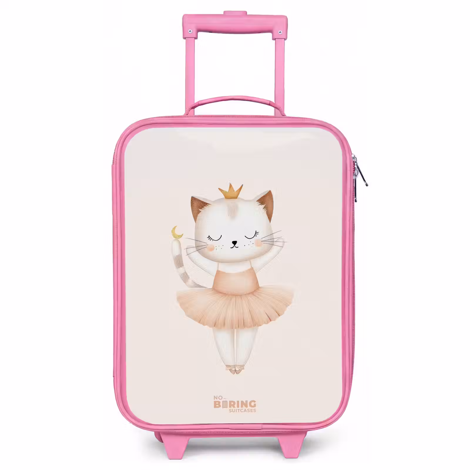 Children's suitcase - Pink - Ballerina kitten in beige colors — 1