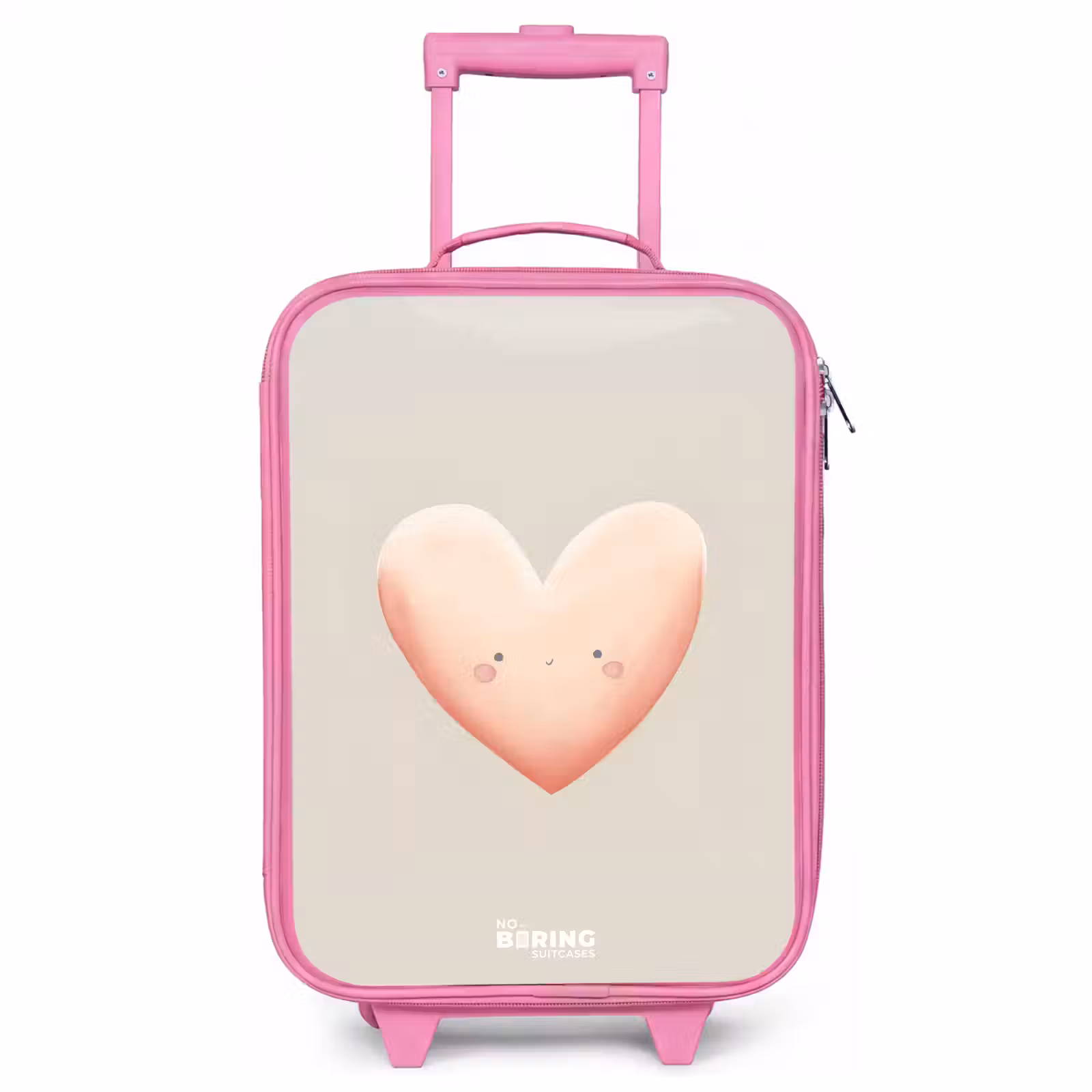Children's suitcase - Pink - Heart in pastel colors — 1
