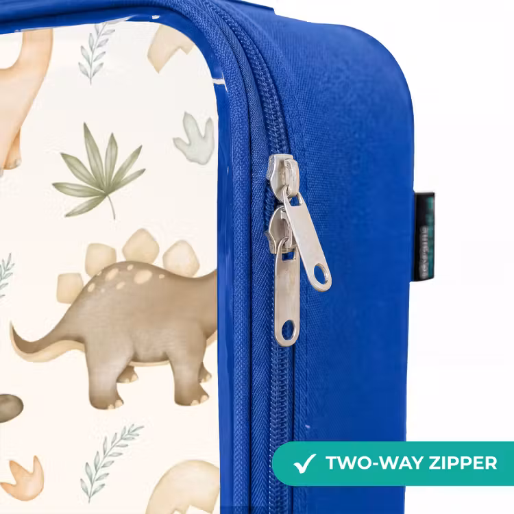 Children's suitcase - Blue - Dino pattern in pastel colors — 6