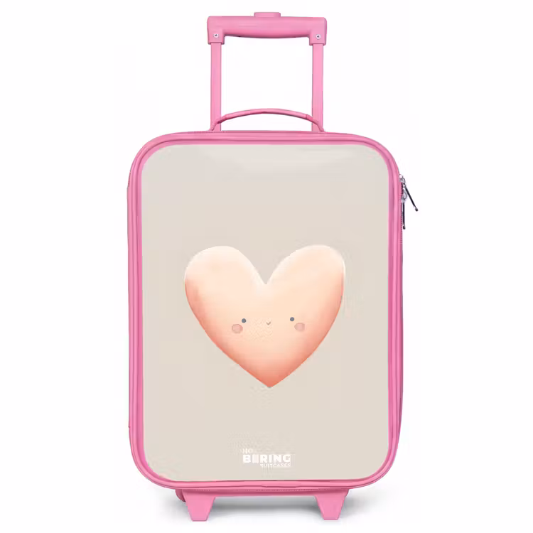 Children's suitcase - Pink - Heart in pastel colors — 1