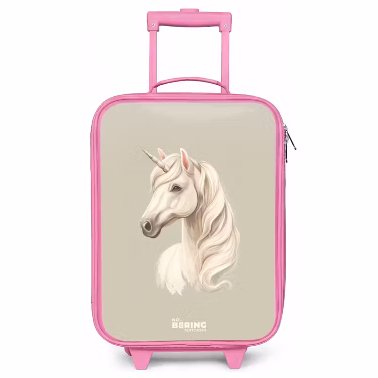 Children's suitcase - Pink - Unicorn in neutral colors — 1