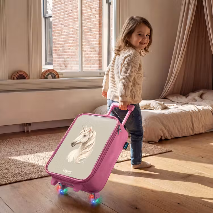 Children's suitcase - Pink - Unicorn in neutral colors — 2