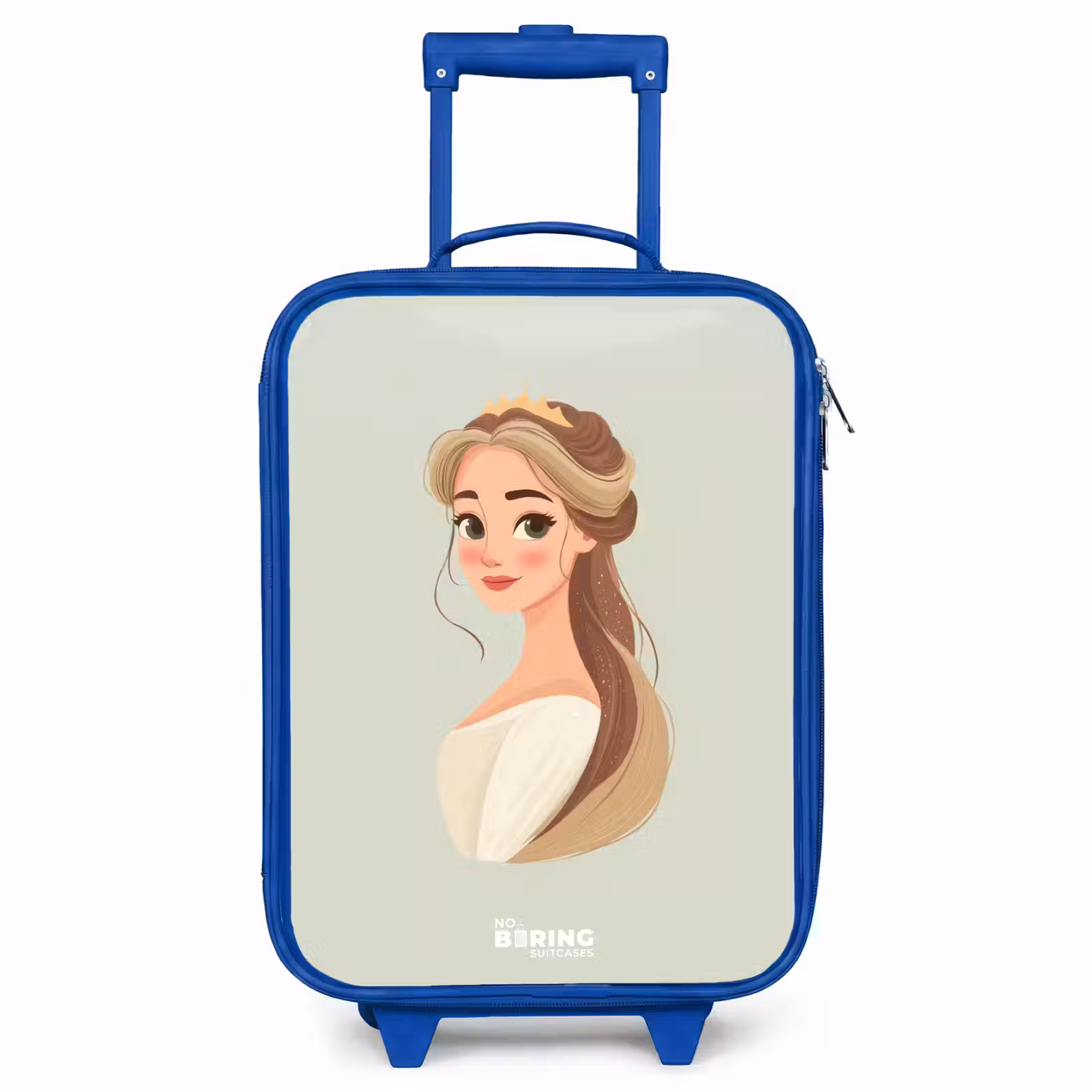 Children's suitcase - Blue - Princess with a tiara - Green — 1