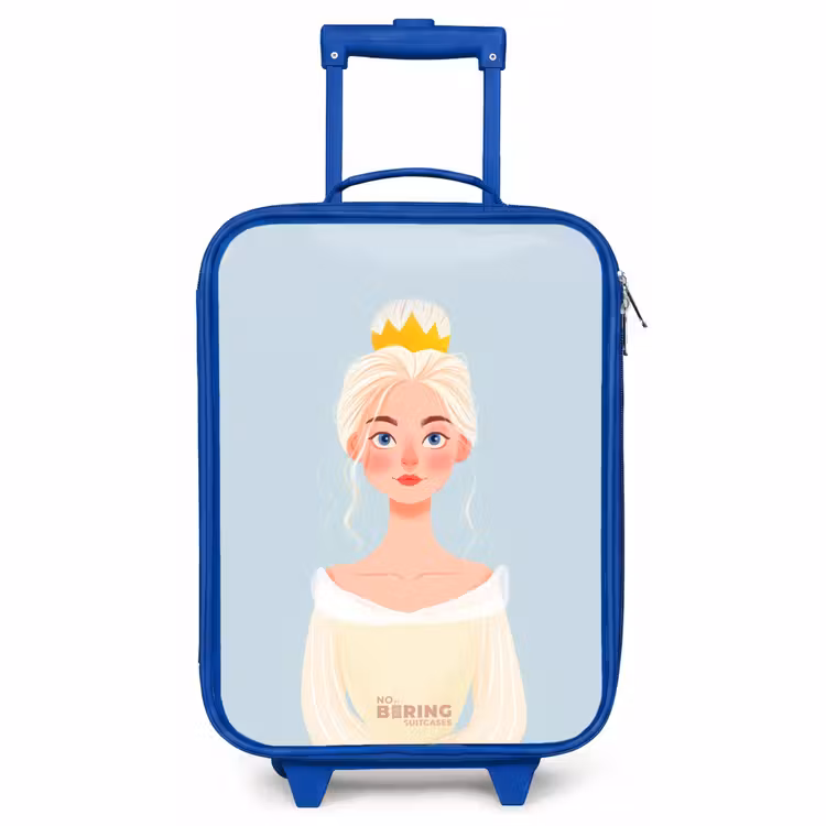 Children's suitcase - Blue - Princess with a golden crown - Blue — 1