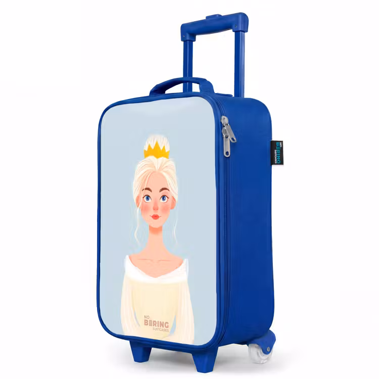 Children's suitcase - Blue - Princess with a golden crown - Blue — 5