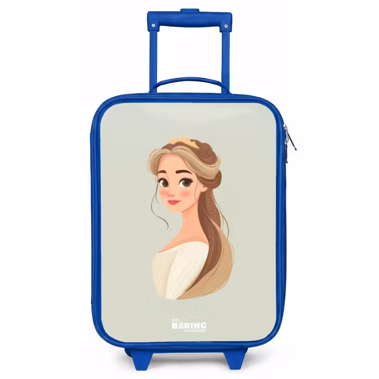 Children's suitcase - Blue - Princess with a tiara - Green — 1