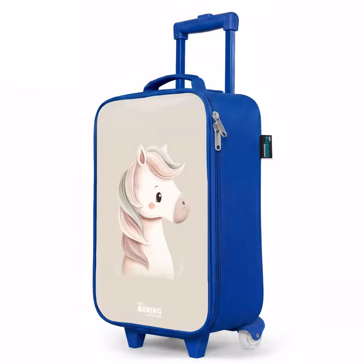 Children's suitcase - Blue - Pony in pink pastel colors — 5