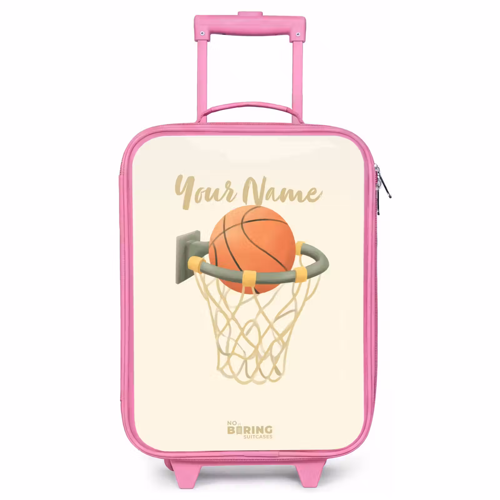 Children's suitcase - Pink - Basketball in neutral colors — 1