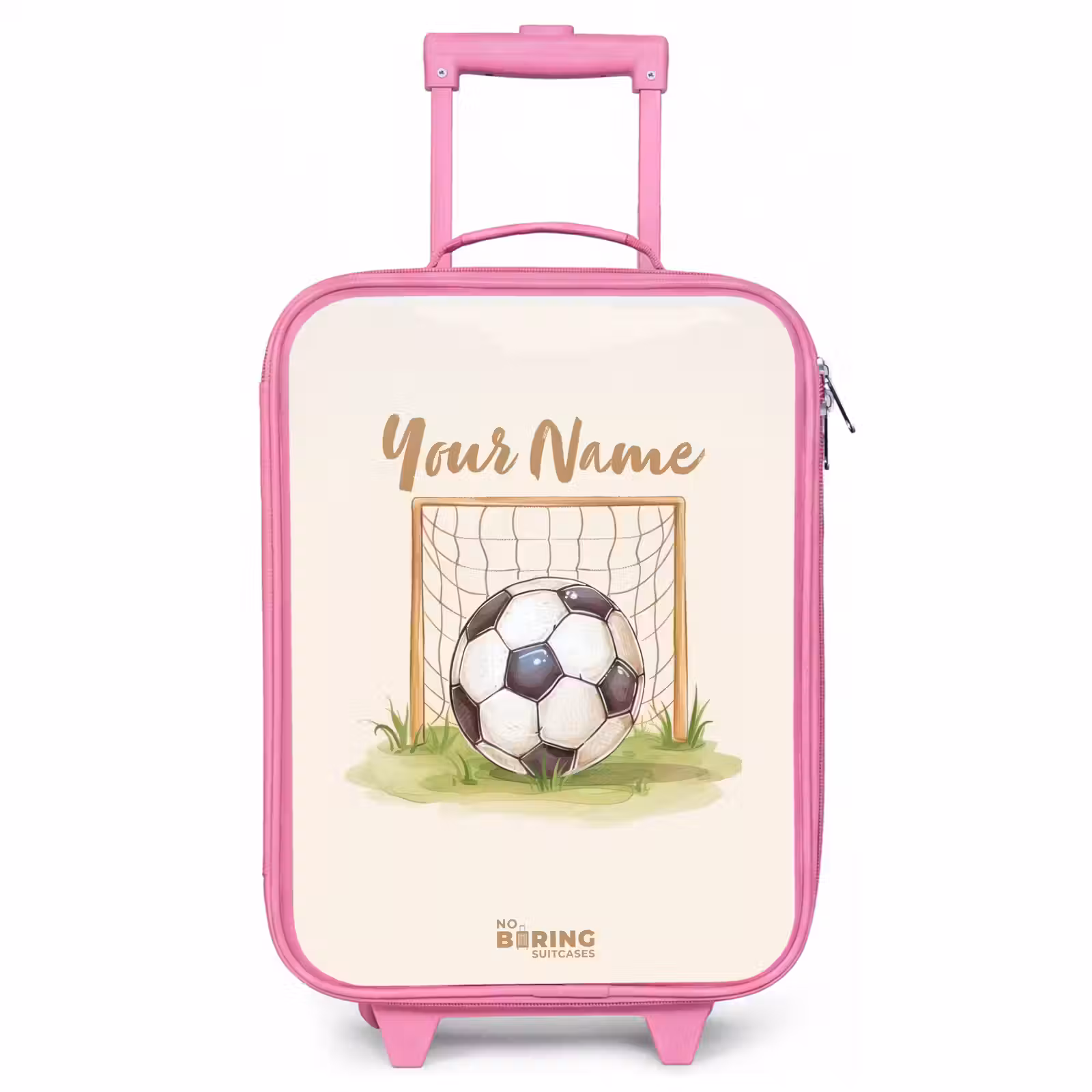 Children's suitcase - Pink - Soccer in a goal — 1