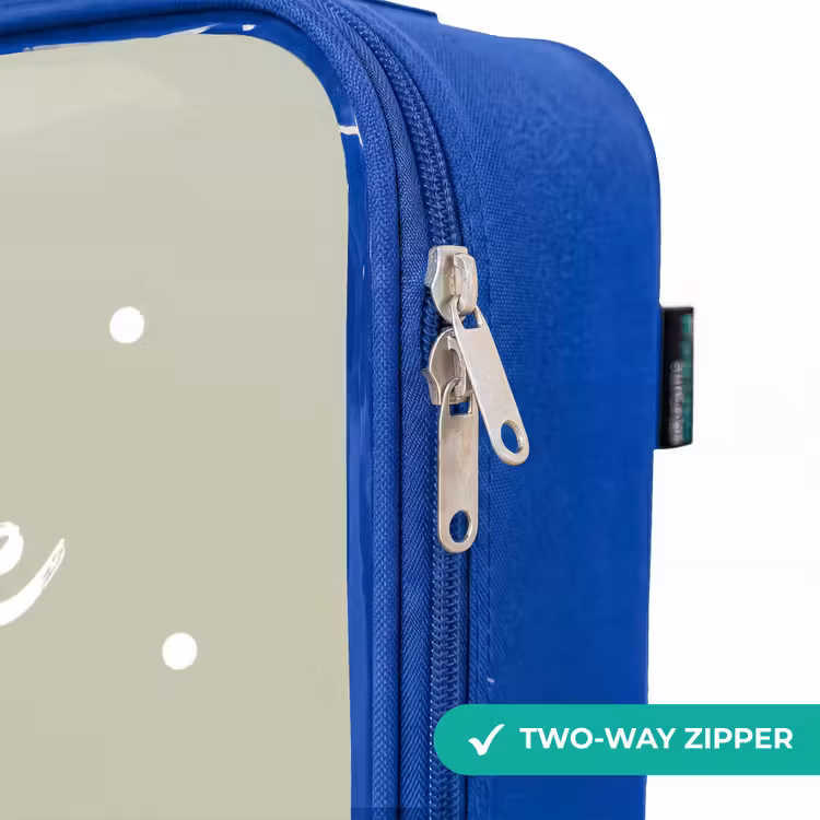 Children's suitcase - Blue - A brown bear reading a book - Green — 6