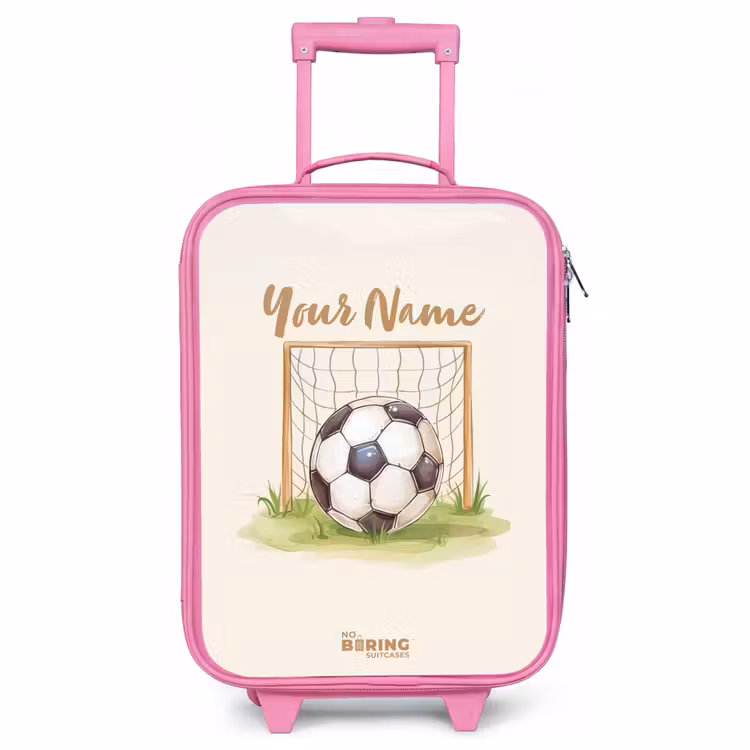 Children's suitcase - Pink - Soccer in a goal — 1