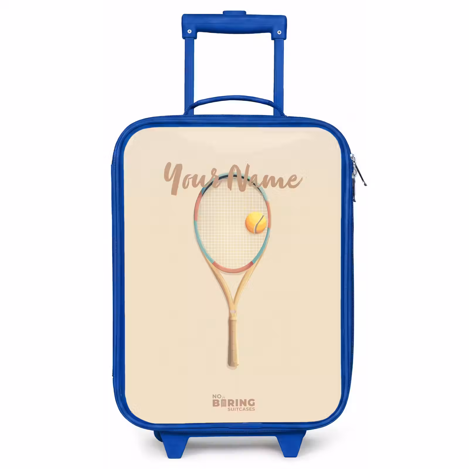 Children's suitcase - Blue - A tennis racket in beige shades — 1