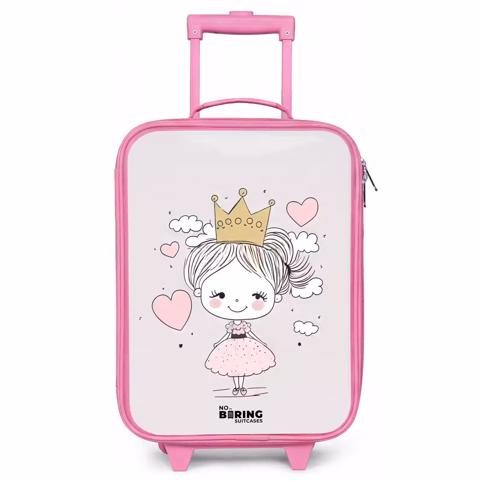 Children's suitcase - Pink - Little princess with hearts — 1