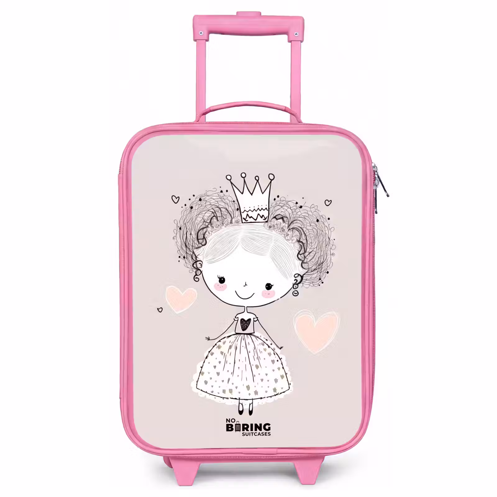 Children's suitcase - Pink - Princess with curls — 1