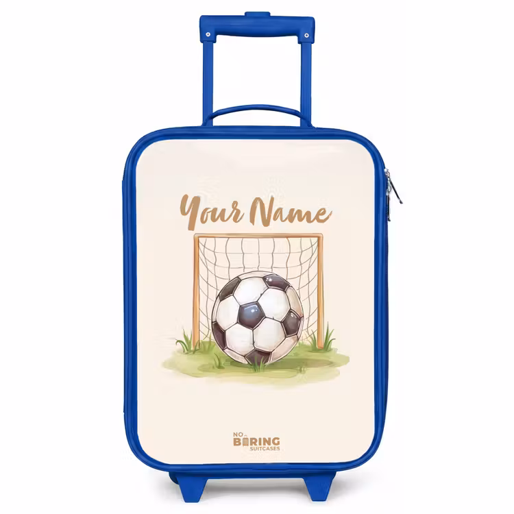 Children's suitcase - Blue - Soccer in a goal — 1
