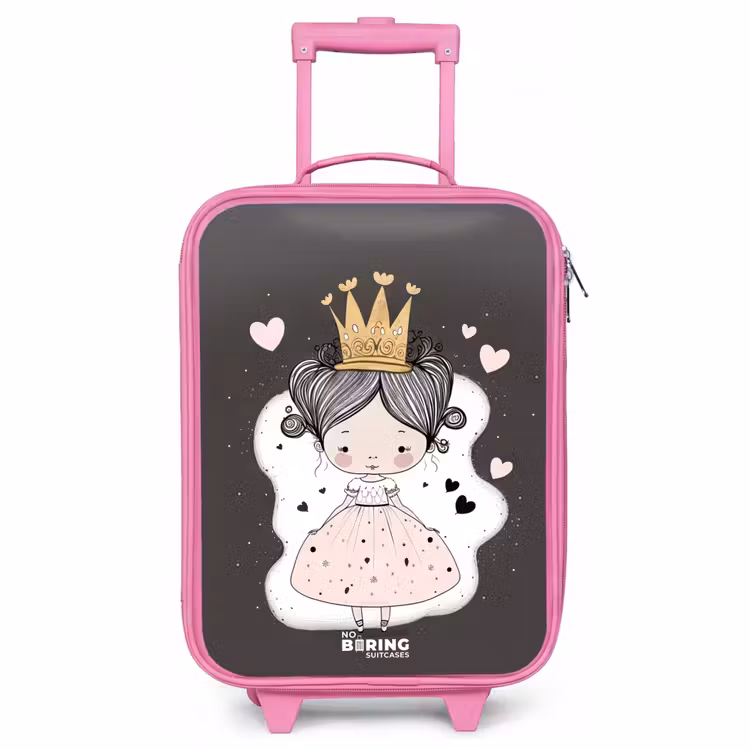 Children's suitcase - Pink - Little princess on black background — 1