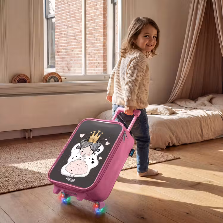 Children's suitcase - Pink - Little princess on black background — 2