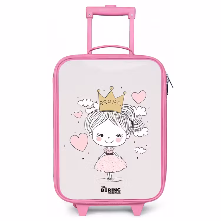 Children's suitcase - Pink - Little princess with hearts — 1