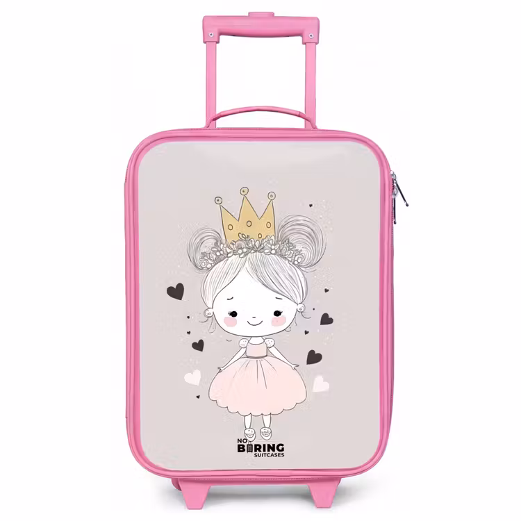 Children's suitcase - Pink - Princess with buns — 1