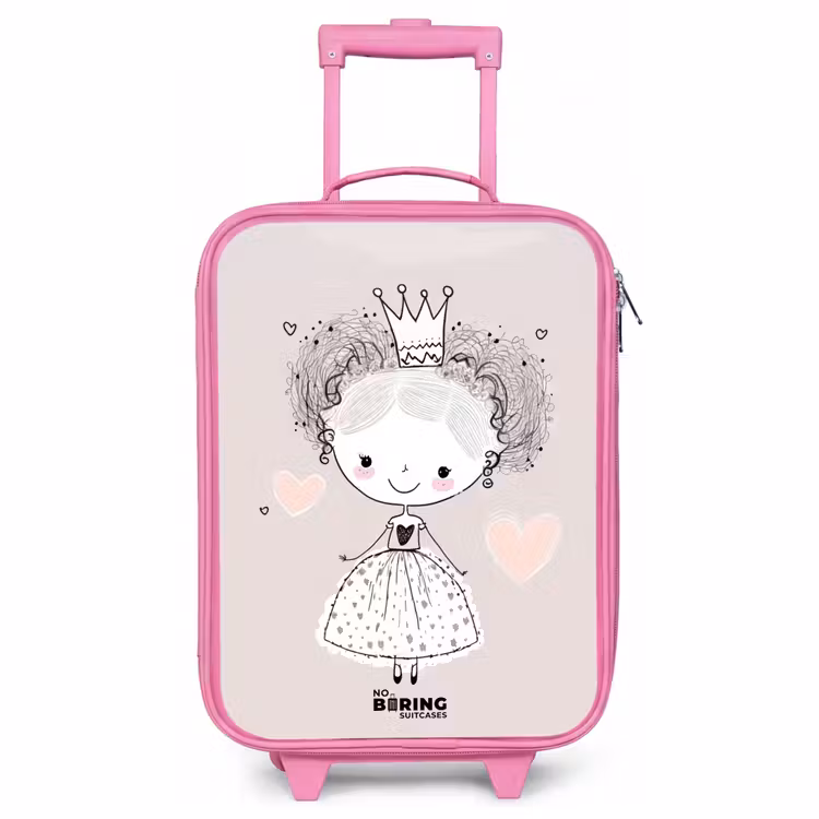 Children's suitcase - Pink - Princess with curls — 1