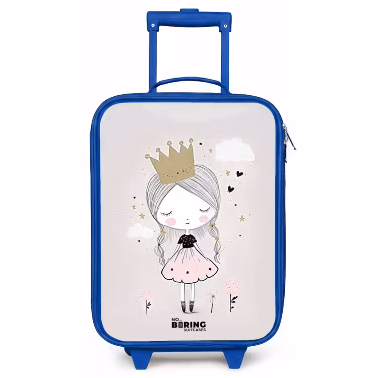 Children's suitcase - Blue - Dreamy princess with braided hair — 1