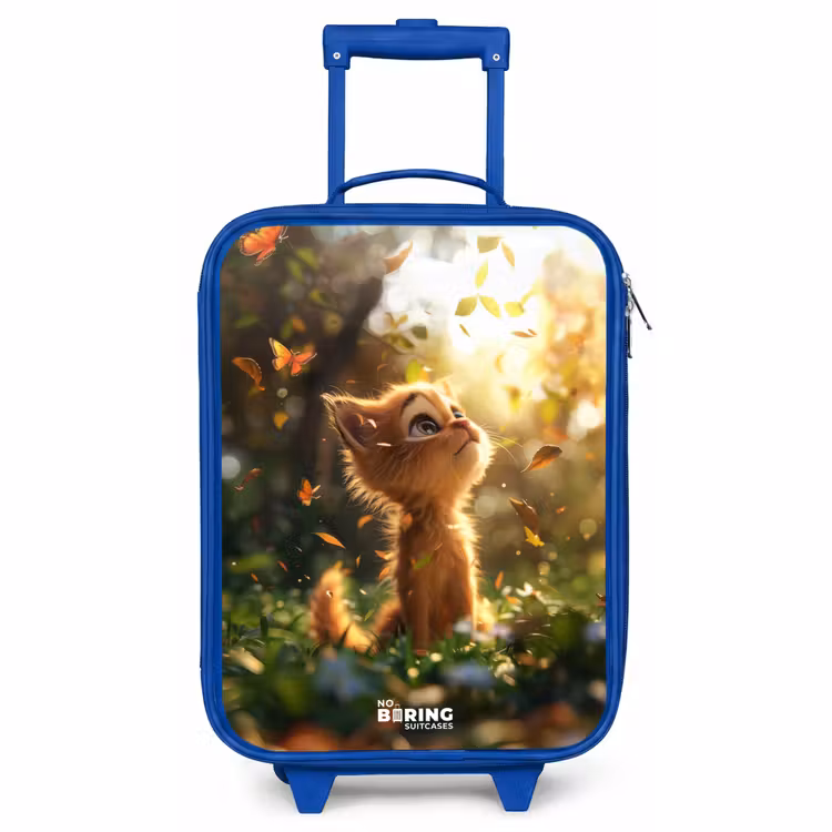 Children's suitcase - Blue - Henry autumn kitten — 1