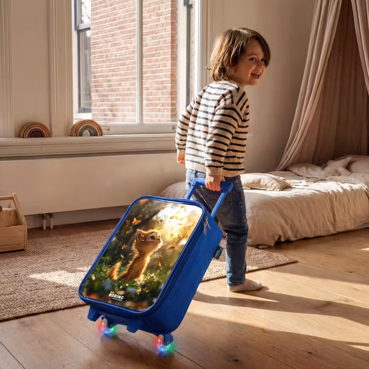 Children's suitcase - Blue - Henry autumn kitten — 2