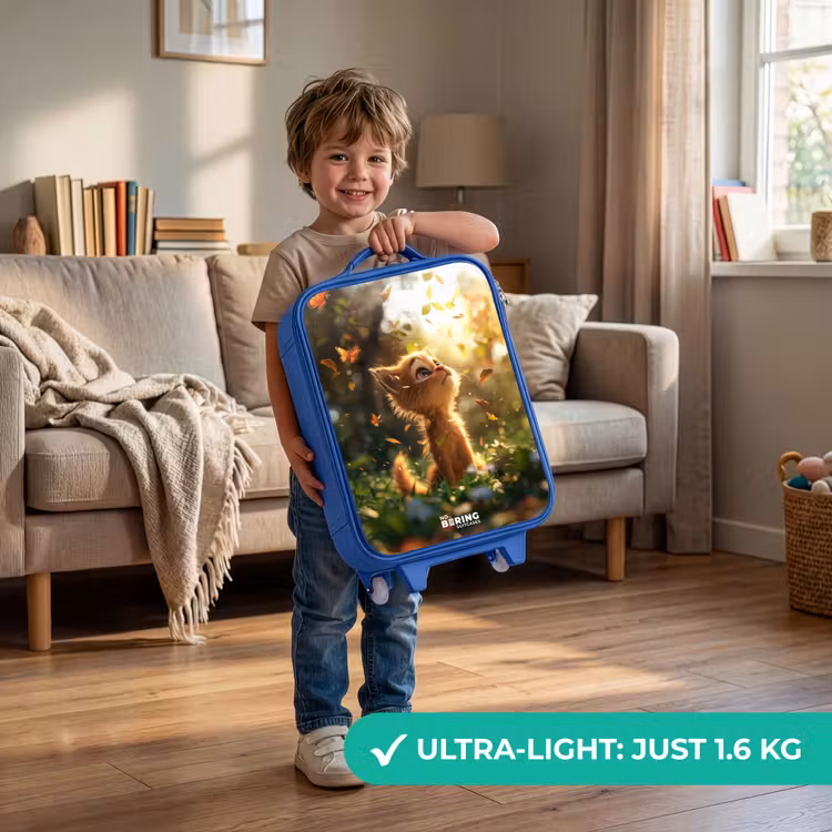 Children's suitcase - Blue - Henry autumn kitten — 3