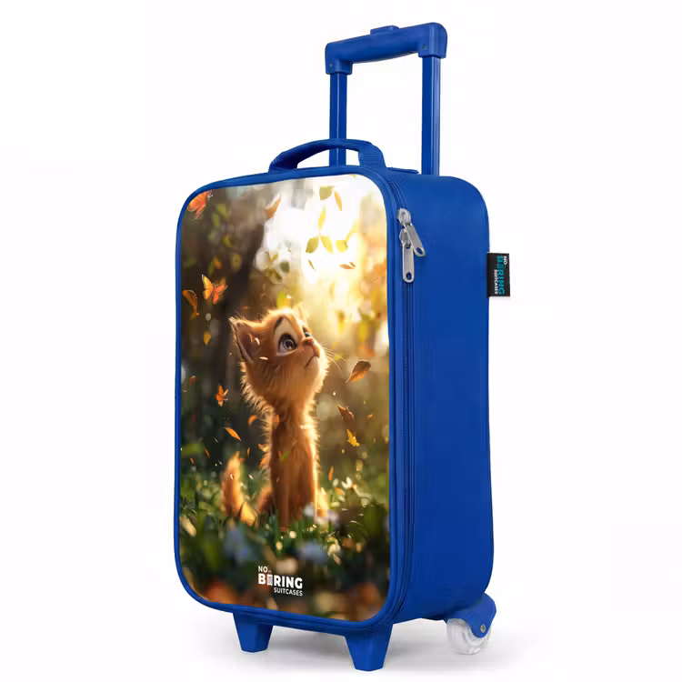 Children's suitcase - Blue - Henry autumn kitten — 5